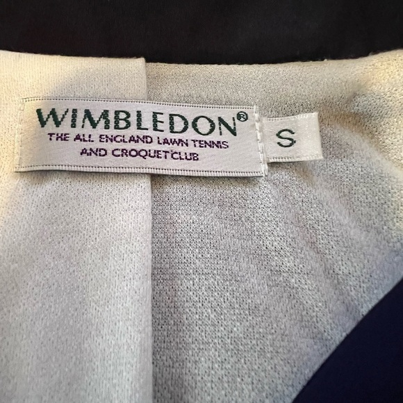Vintage Unisex Wimbledon Jacket Size Small Blue White Yellow - Picture 7 of 7